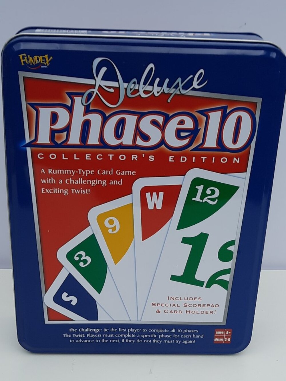 Phase 10 Deluxe Sealed Cards Collector's Edition Tin Fundex 2002 Classic NEW
